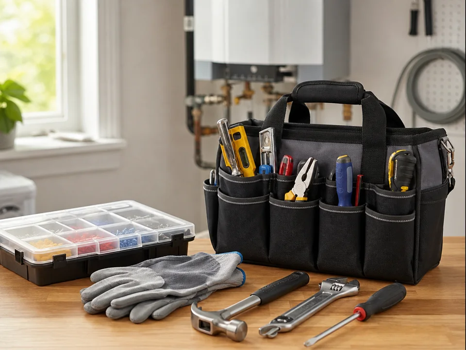 Outils préparés pour une intervention de maintenance