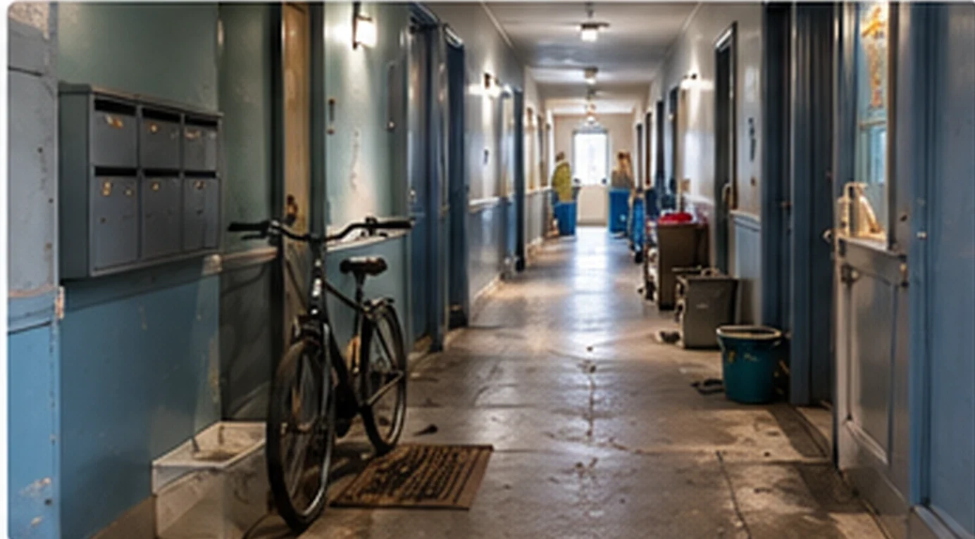 Intérieur vacant et dégradé à remettre progressivement en opération