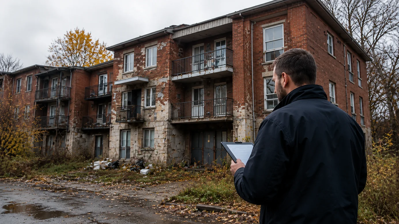 Parc immobilier résidentiel à stabiliser et remettre en ordre